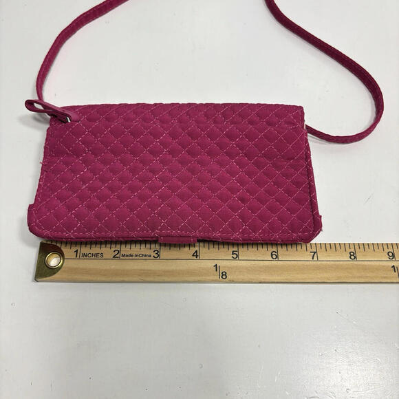 Vera Bradley Pink Quilted RFID Blocking Crossbody Wallet - Good Condition! - Picture 6 of 7